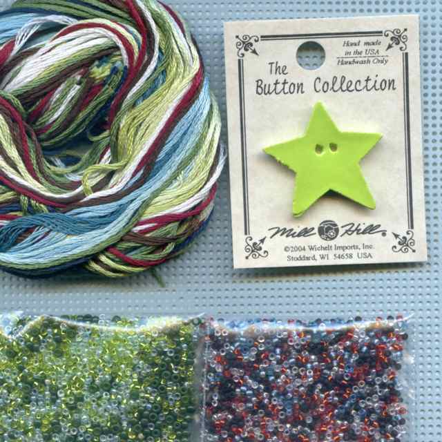 Martini Cross Stitch Kit Mill Hill 2008 Buttons & Beads Spring