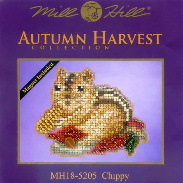 Chippy Beaded Cross Stitch Kit Mill Hill 2015 Autumn Harvest MH185205